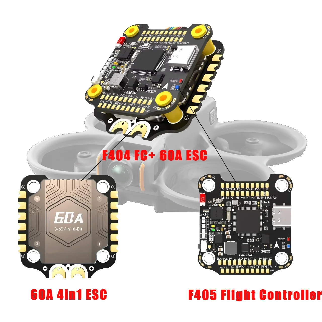 Speedybee F405 V4 Bls 55A Stack - ชุดควบคุม SpeedyBee F405 V4 Stack +