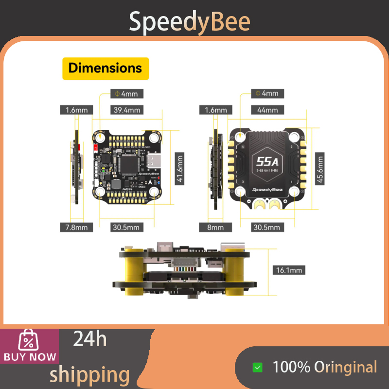 ชุดควบคุมความเร็ว SpeedyBee F4 - Speedybee F405 V4 Bls 55A Stack บทวิจารณ์และราคา